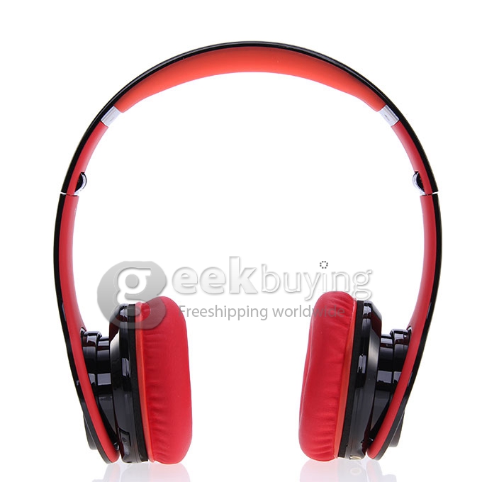 Syllable G15 Folding Design Wireless Bluetooth V2.0 Stereo Headphones with Mic Black + Red