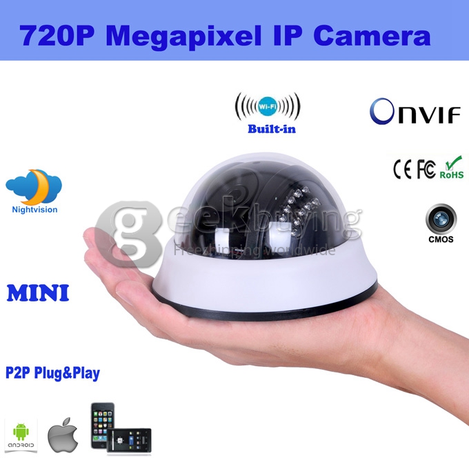 Indoor IPCC-H04 Two Way Audio P2P 720P H.264 ONVIF Wireless Wifi IP Cloud Camera with IR-Cut Night Vision and Motion Detection