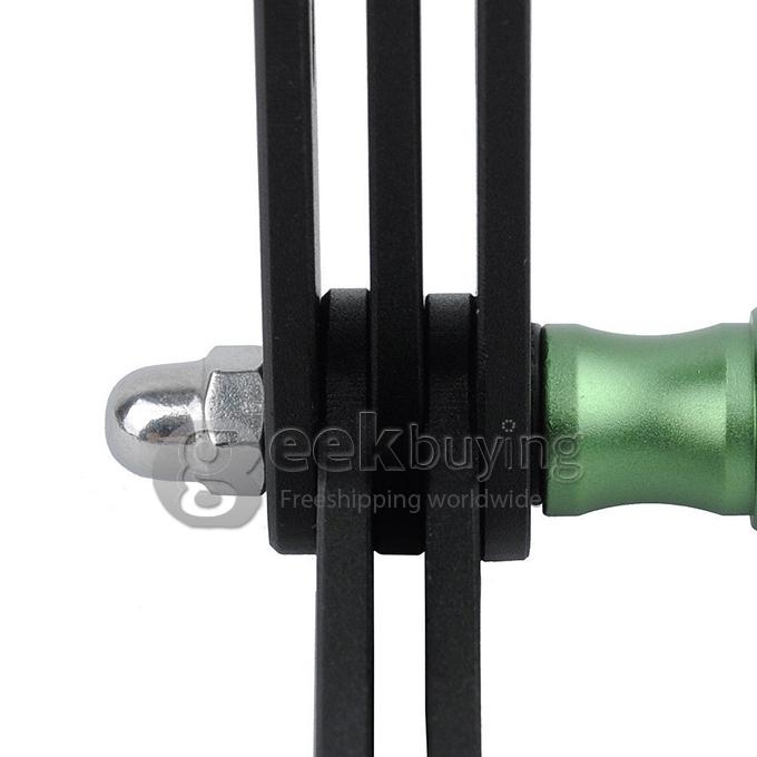 CNC Aluminum Alloy Extension Arm and Screw Mount Kits for Gopro HD Camera Hero 3+ / 3 / 2 (Black + Green)