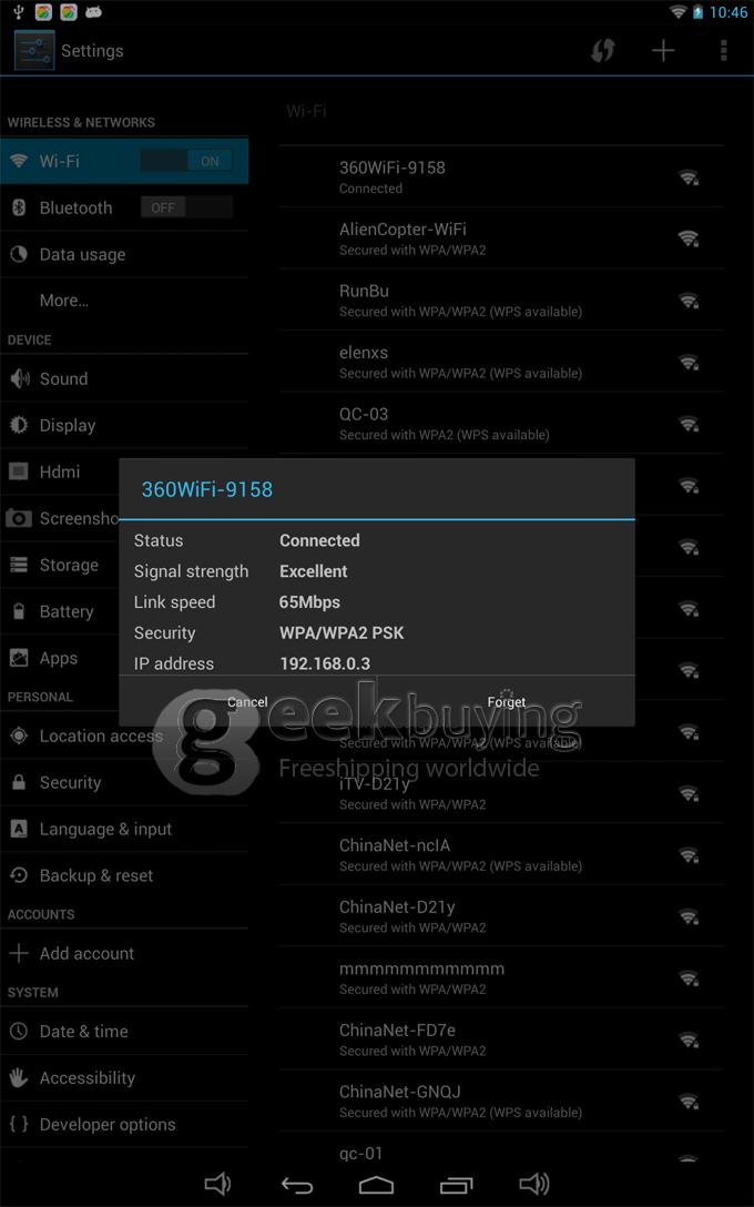Venstar ACE 10 RK3188 1.6GHz 10.1 inch Tablet PC Android 4.2 Quad Core IPS Capacitive Touch Screen 1920*1200 2+16G White