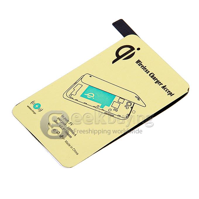 Qi Standard Wireless Charging Receiver Pad for Samsung Galaxy S5 I9600 - Gold