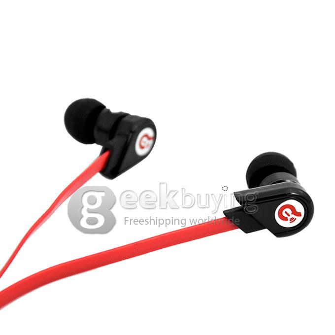 Syllable G02w In-Ear Music Fashion Portable Headset with Microphone/ Cable Control for Android/Apple -Red