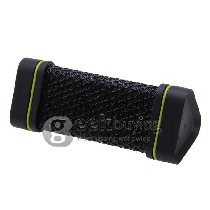 Portable Shockproof Wireless Remote Control Bluetooth Stereo Speaker - Black