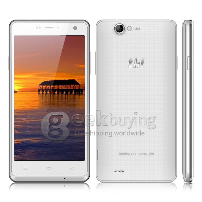THL Ultrathin 4400 5.0inch MTK6582 Quad core Smartphone IPS HD Screen 1GB 4GB 13.0MP Android 4.2 4400mAh OTG Miracast—White