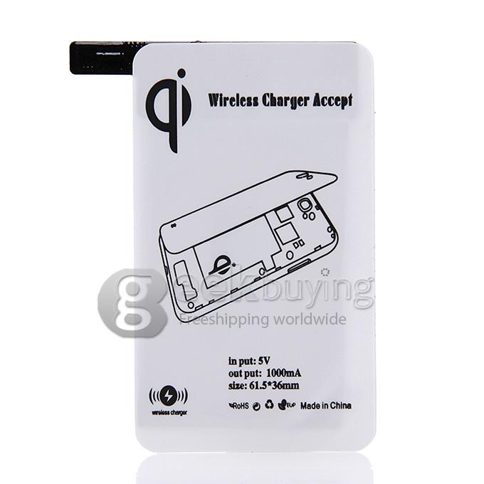 Qi Standard Wireless Charging Receiver Pad for Samsung Galaxy S5 I9600 - White
