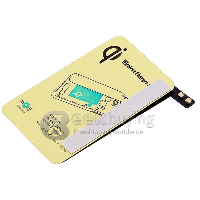 Qi Standard Wireless Charging Receiver Pad for Samsung Galaxy S5 I9600 - Gold