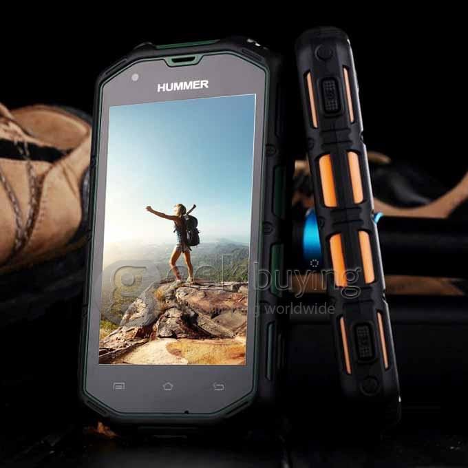 Hummer H5 Waterproof Ip67 phone 4inch IPS screen android 4.2 512MB+4GB dual core MTK6572A dual cardwith 3G phone-Grey