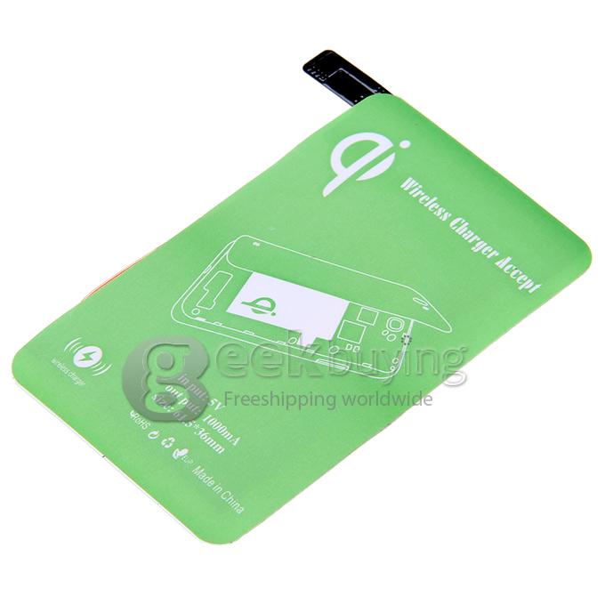Qi Standard Wireless Charging Receiver Pad for Samsung Galaxy S5 I9600 - Green