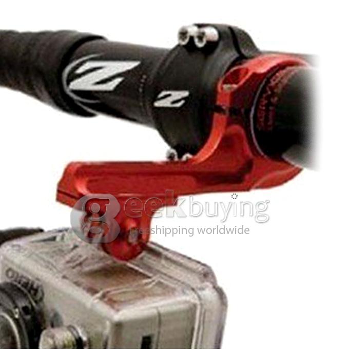 Aluminum Bike Motorcycle Holder Adapter Mount Handlebar 31.8mm For Gopro Camera Hero 3+ 3 2 1 - Red
