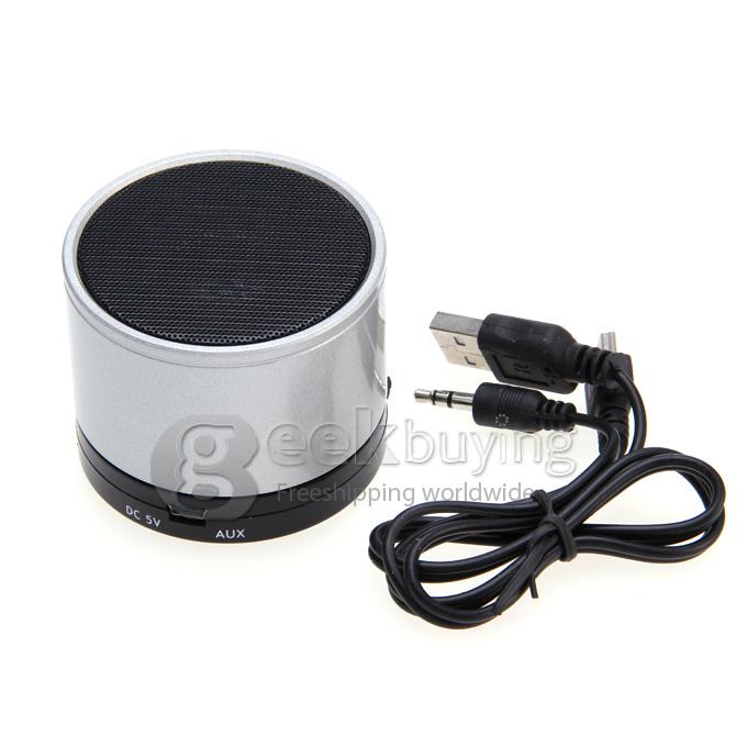 Wireless Portable Mini Bluetooth Speaker for Smart Phone MP3 PAD with Mic - Silver