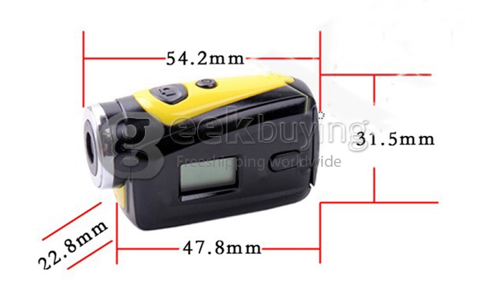F22 720P HD Mini Sports Action Camera Helmet Camcorder 30M Waterproof 1.3 Mega Pixels 120 Degree Wide Angle with 2 Mounts (Red)