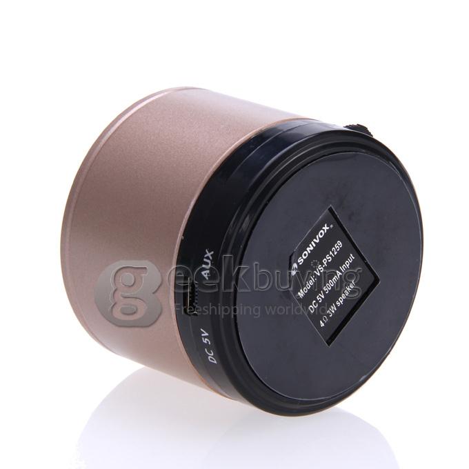 Wireless Portable Mini Bluetooth Speaker for Smart Phone MP3 PAD with Mic - Brown
