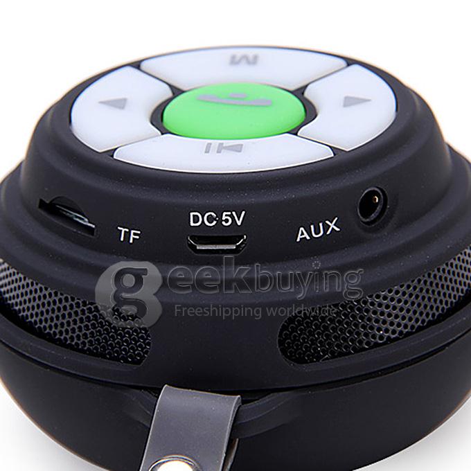 Portable Wirless Bluetooth Sport Speaker with Chain for Hiking Bicycling Camping - Black