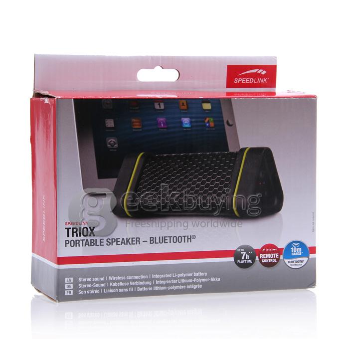 Portable Shockproof Wireless Remote Control Bluetooth Stereo Speaker - Black