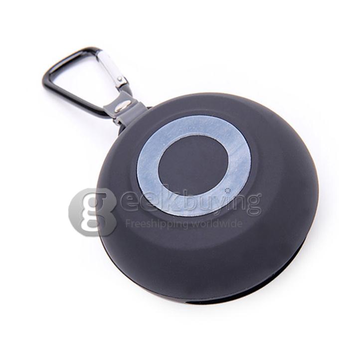 Portable Wirless Bluetooth Sport Speaker with Chain for Hiking Bicycling Camping - Black