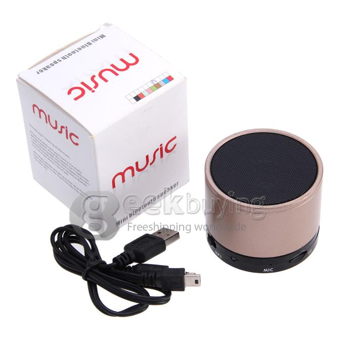 Wireless Portable Mini Bluetooth Speaker for Smart Phone MP3 PAD with Mic - Brown