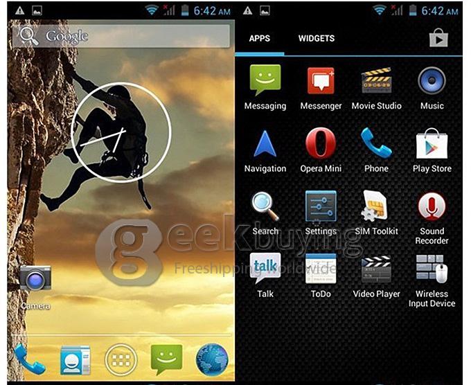 Hummer H5 Waterproof Ip67 phone 4inch IPS screen android 4.2 512MB+4GB dual core MTK6572A dual cardwith 3G phone-Grey