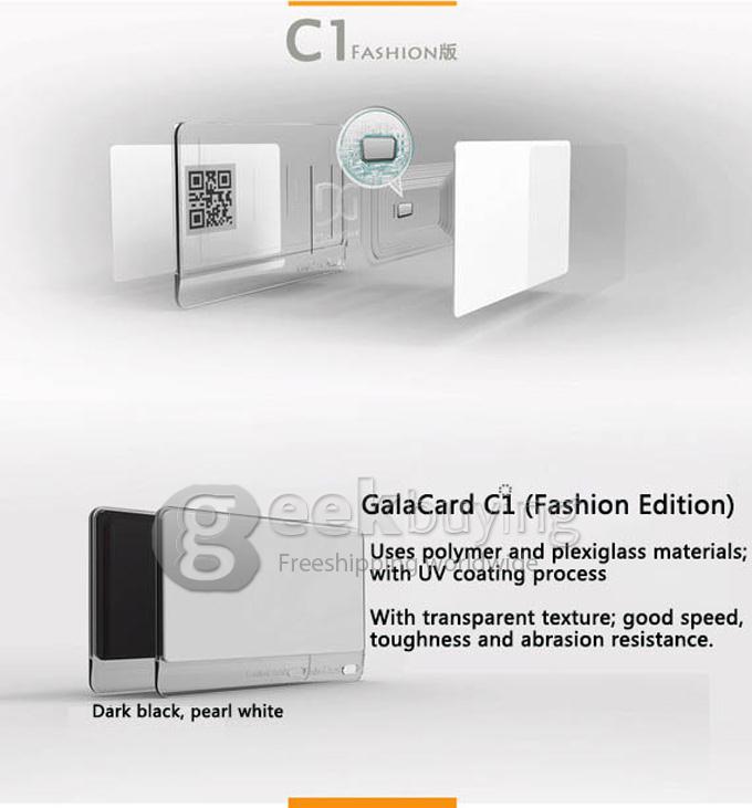 GalaRing Smart GalaCard C1 Fashion NFC card for Smart Phone Exchange Cards Function -White