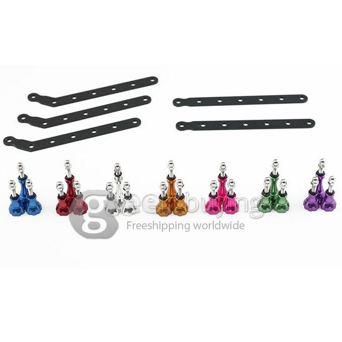 CNC Aluminum Alloy Extension Arm and Screw Mount Kits for Gopro HD Camera Hero 3+ / 3 / 2 (Black + Green)
