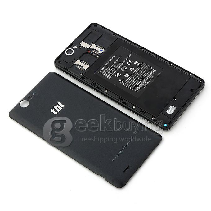 THL Ultrathin 4400 5.0inch MTK6582 1.3GHz Quad core Smartphone IPS HD Screen 1GB 4GB 13.0MP Android 4.2 4400mAh OTG Miracast - Black