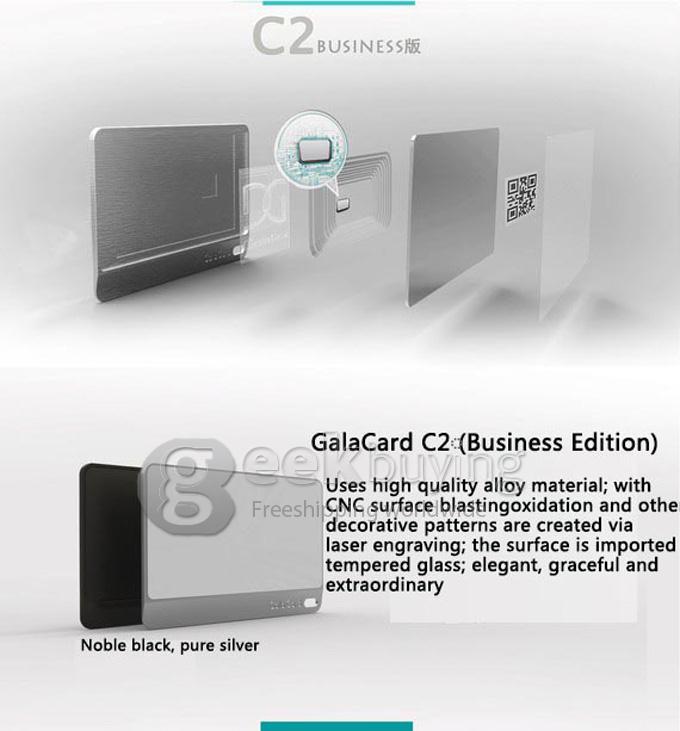 GalaRing Smart GalaCard C1 Fashion NFC card for Smart Phone Exchange Cards Function -Black