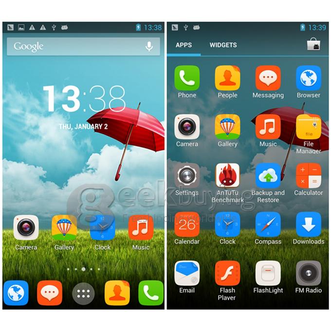 THL Ultrathin 4400 5.0inch MTK6582 1.3GHz Quad core Smartphone IPS HD Screen 1GB 4GB 13.0MP Android 4.2 4400mAh OTG Miracast - Black