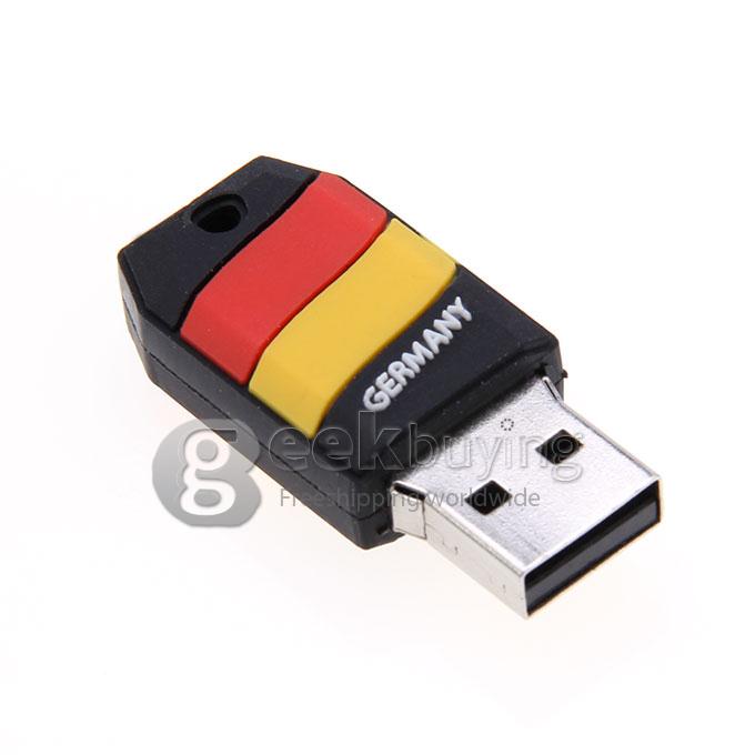 New Cartoon Genuine Football Logo USB 2.0 Memory Flash Stick Pen Thumb Drive/Disk/Gift -Germany 16G