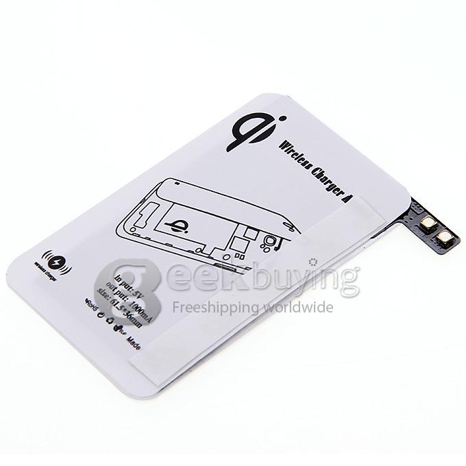 Qi Standard Wireless Charging Receiver Pad for Samsung Galaxy S5 I9600 - White