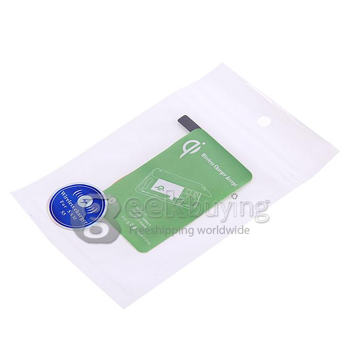 Qi Standard Wireless Charging Receiver Pad for Samsung Galaxy S5 I9600 - Green