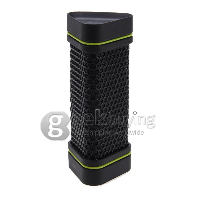 Portable Shockproof Wireless Remote Control Bluetooth Stereo Speaker - Black