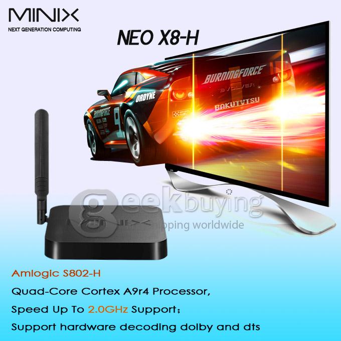 Bundle Deal MINIX NEO X8-H (X8H) Amlogic S802-H Quad Core Google Android 4.4 TV BOX + Tronsmart TSM01 English Version Air Mouse & Keyboard