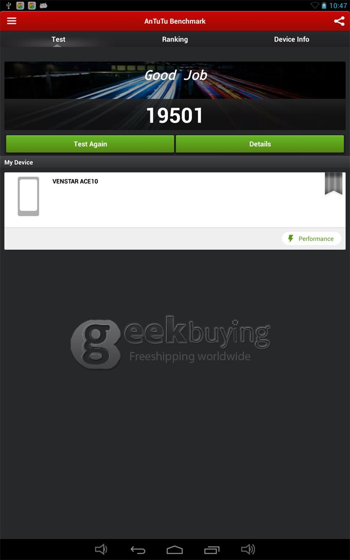 Venstar ACE 10 RK3188 1.6GHz 10.1 inch Tablet PC Android 4.2 Quad Core IPS Capacitive Touch Screen 1920*1200 2+16G White