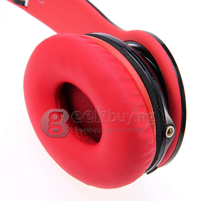 Syllable G15 Folding Design Wireless Bluetooth V2.0 Stereo Headphones with Mic Black + Red