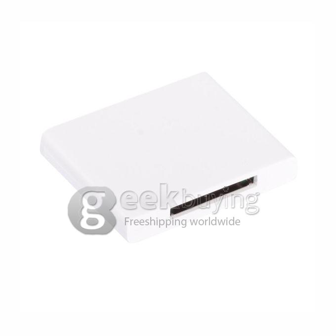 New 30 Pin Dock Stereo Wireless Bluetooth Receiver A2DP Music Audio Receiver Adapters for iPhone Dock Speaker - White