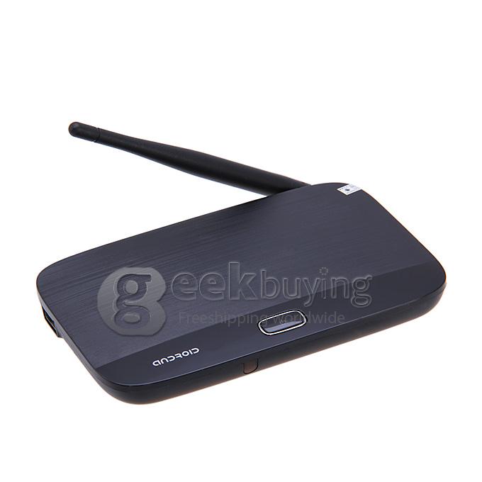 Original T-R41 Quad Core RK3188T Google Android 4.2.2 Mini TV Box HDMI HDD Player 2G/8G FHD 1080P BT4.0 with RJ45 OTG External Wifi Antenna Ethernet Port - Black