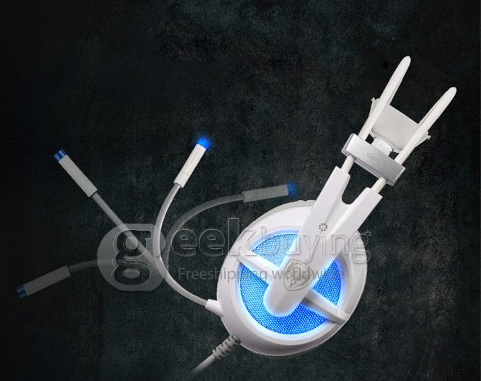 Somic G938 7.1CH Sound Effect Headband Gaming Headset USB Plug Wired Game Headphone with Microphone for PC Laptop Black