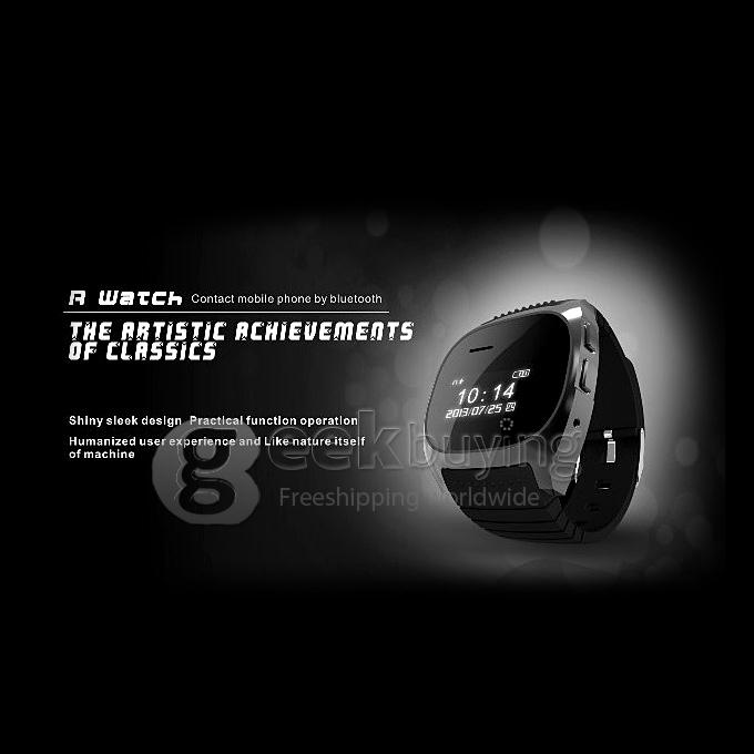 New Smart M18 R Watch Bluetooth Watch with Caller ID + Phonebook/ Call History Sync + Alarm Clock + Anti-lost - Black