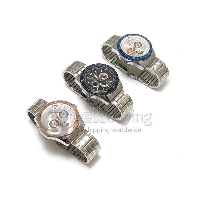 CURREN 8150 Stainless Steel Band Quartz Analog Wrist Watch Timepiece with Date Window for Men - Black
