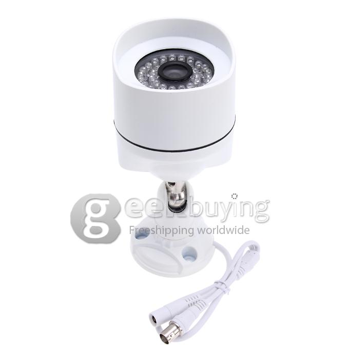 1/3 CMOS 700TVL 3.6mm Lens 36 IR LEDs Night Vision Waterproof Outdoor Surveillance CCTV Camera with Bracket - White (NTSC)