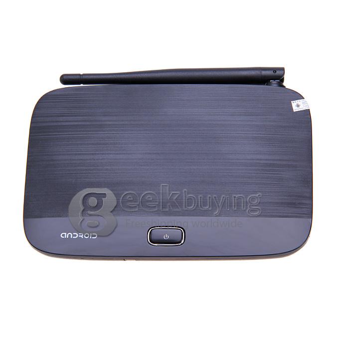 Original T-R41 Quad Core RK3188T Google Android 4.2.2 Mini TV Box HDMI HDD Player 2G/8G FHD 1080P BT4.0 with RJ45 OTG External Wifi Antenna Ethernet Port - Black