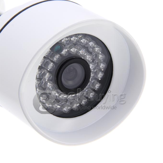 1/3 CMOS 700TVL 3.6mm Lens 36 IR LEDs Night Vision Waterproof Outdoor Surveillance CCTV Camera with Bracket - White (NTSC)