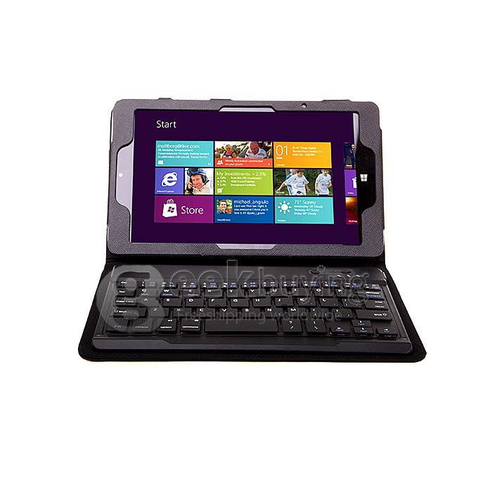 Detachable Magnet Bluetooth 3.0 Keyboard Case Cover Stand For Lenovo Miix 2 8 Inch - Black