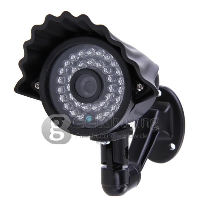 Waterproof 700TVL 1/3 CMOS 3.6mm Lens 36 LEDs IR Night Vision Outdoor CCTV Security Camera with Bracket - Black (PAL)