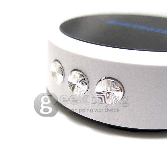 Portable Mini Bluetooth 3.0 EDR Music Mic Audio Receiver Partner For iphone5s i9600 S5 iPhone6 Plus - White