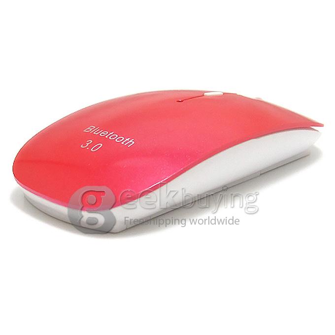 Portable Ultrathin Bluetooth 3.0 Mouse for MAC/Windows 98/SE/2000/XP/Vista/Windows 7/Server 2003 Red