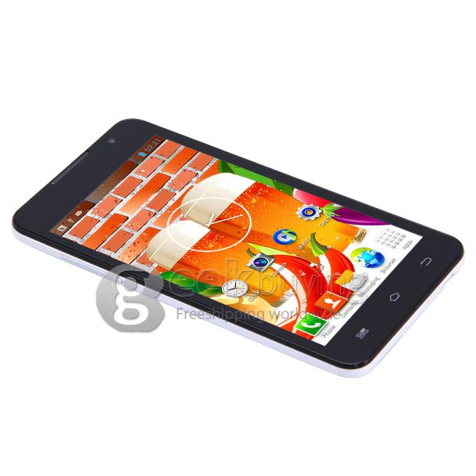 JIAKE F1W 5.0Inch Capacitive Touch Screen MTK6572 Dual Core 1.2GHz Smartphone 512MB+4GB 2.0MP+0.3MP Android 4.2 OS 3G/GPS with Protective Case- White
