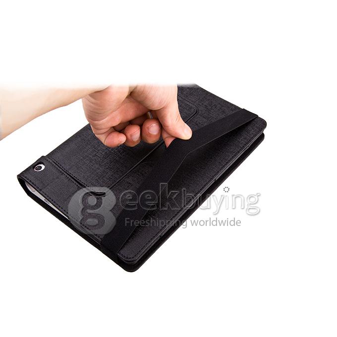 Detachable Bluetooth Keyboard Folio Leather Case for Lenovo Yoga Tablet B6000 8 Inch - Black