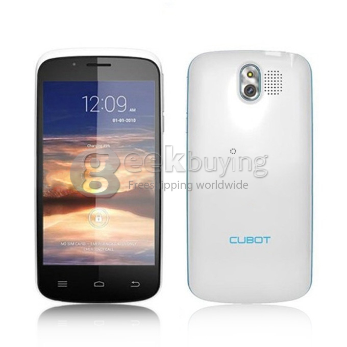 CUBOT GT95 MTK6572W 1.3GHz Dual Core 1.3GHz 4.0Inch Android 4.2 OS Smartphone 512MB RAM 4G ROM WVGA Capacitive Touch Screen 5.0MP 3G - White