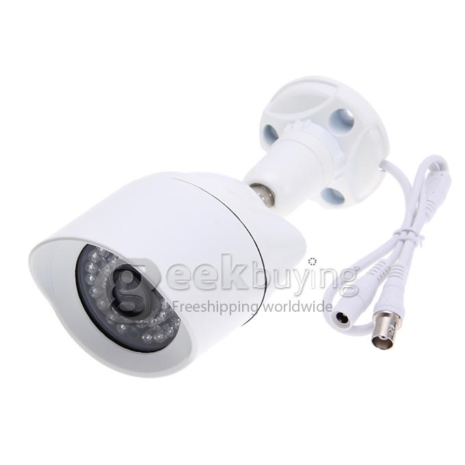 1/3 CMOS 700TVL 3.6mm Lens 36 IR LEDs Night Vision Waterproof Outdoor Surveillance CCTV Camera with Bracket - White (NTSC)