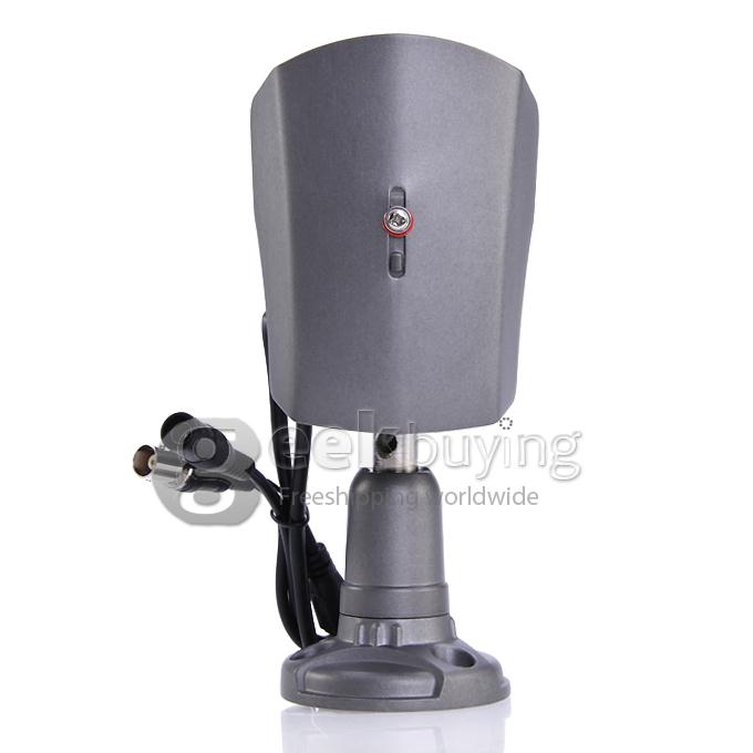 Outdoor 700TVL 1/3 CMOS 3.6mm Lens 24 IR LEDs Nightvision Waterproof Surveillance CCTV Camera with Bracket - Grey (NTSC)